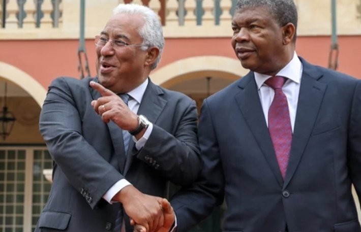 António Costa y João Lourenço durante una reunión en Angola