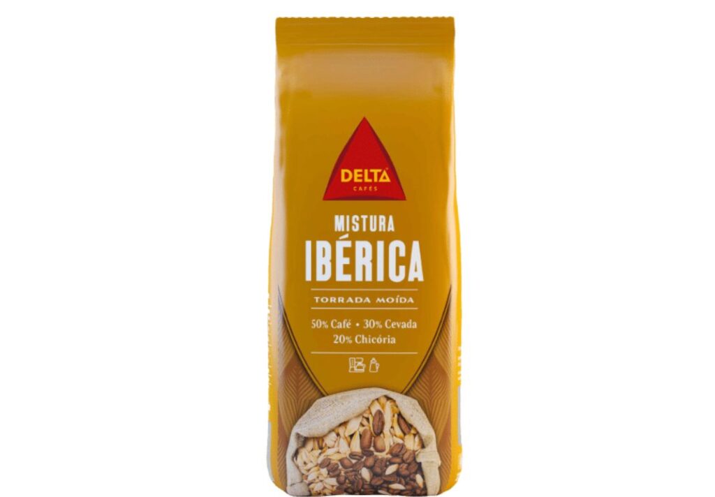 Paquete de café Mistura Ibérica de Delta Cafés con ingredientes destacados
