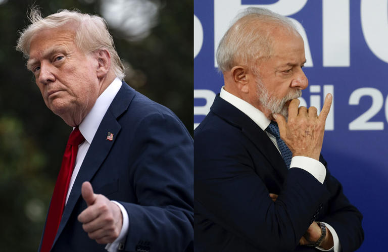 Donald Trump y Luiz Inácio Lula da Silva durante una negociación