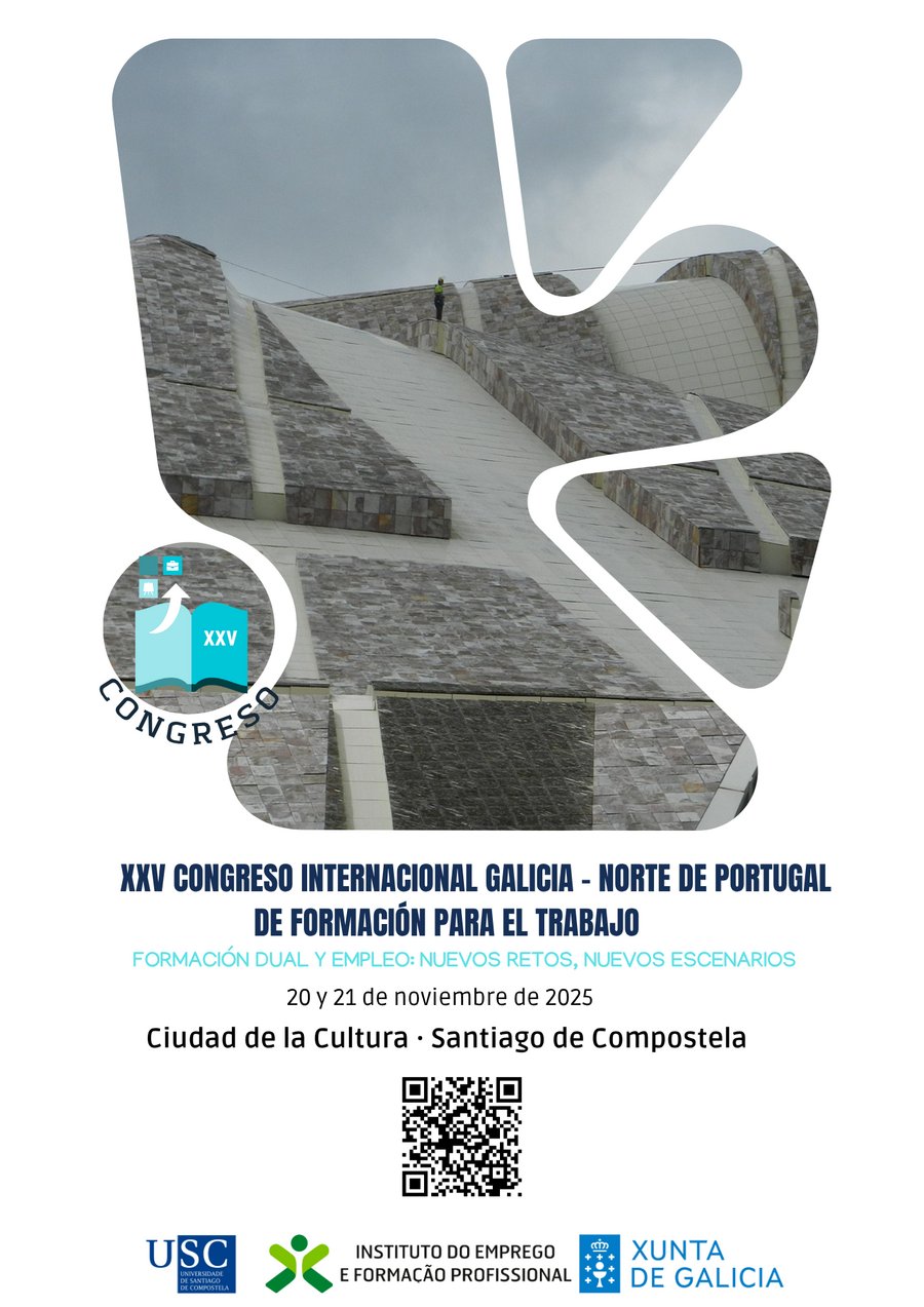 Cartel del XXV Congreso Internacional Galicia-Norte de Portugal sobre formación y empleo