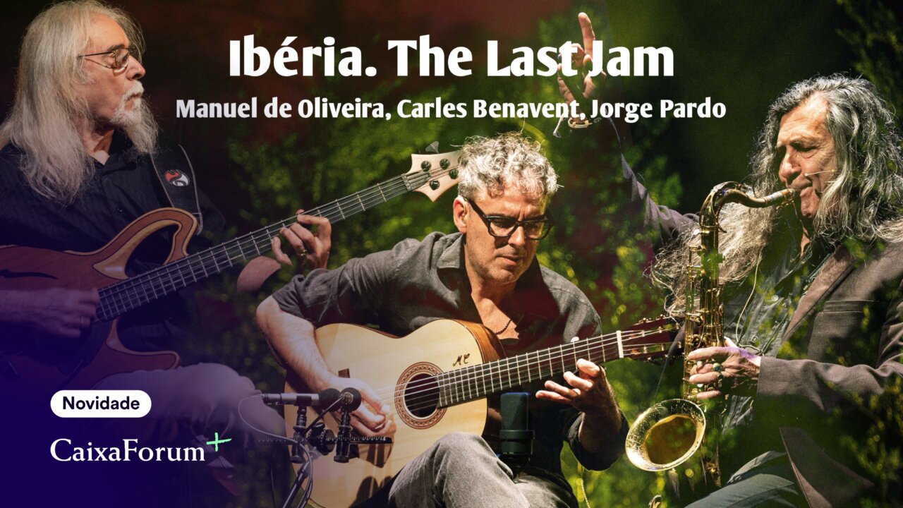 Músicos Manuel de Oliveira, Carles Benavent y Jorge Pardo en concierto