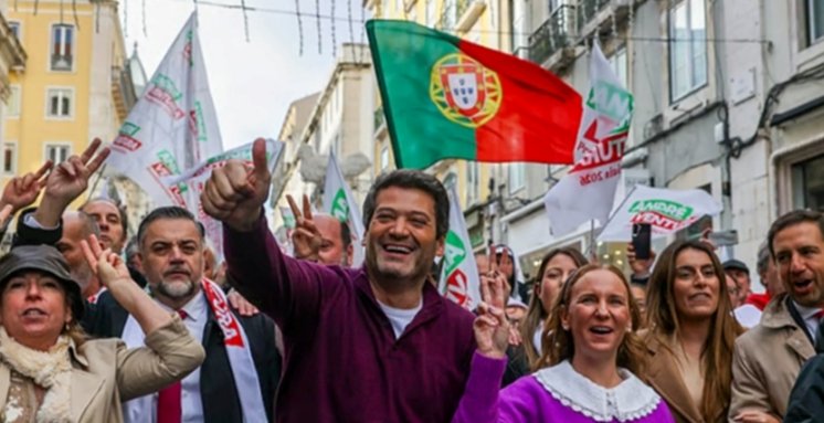 Candidatos y simpatizantes en la campaña presidencial de Portugal