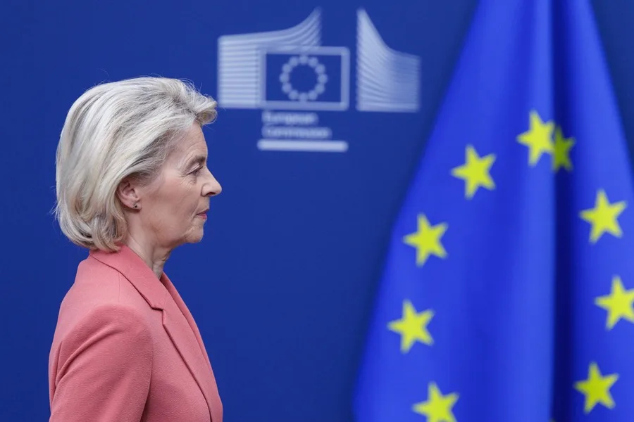 Ursula von der Leyen en la sede de la Comisión Europea