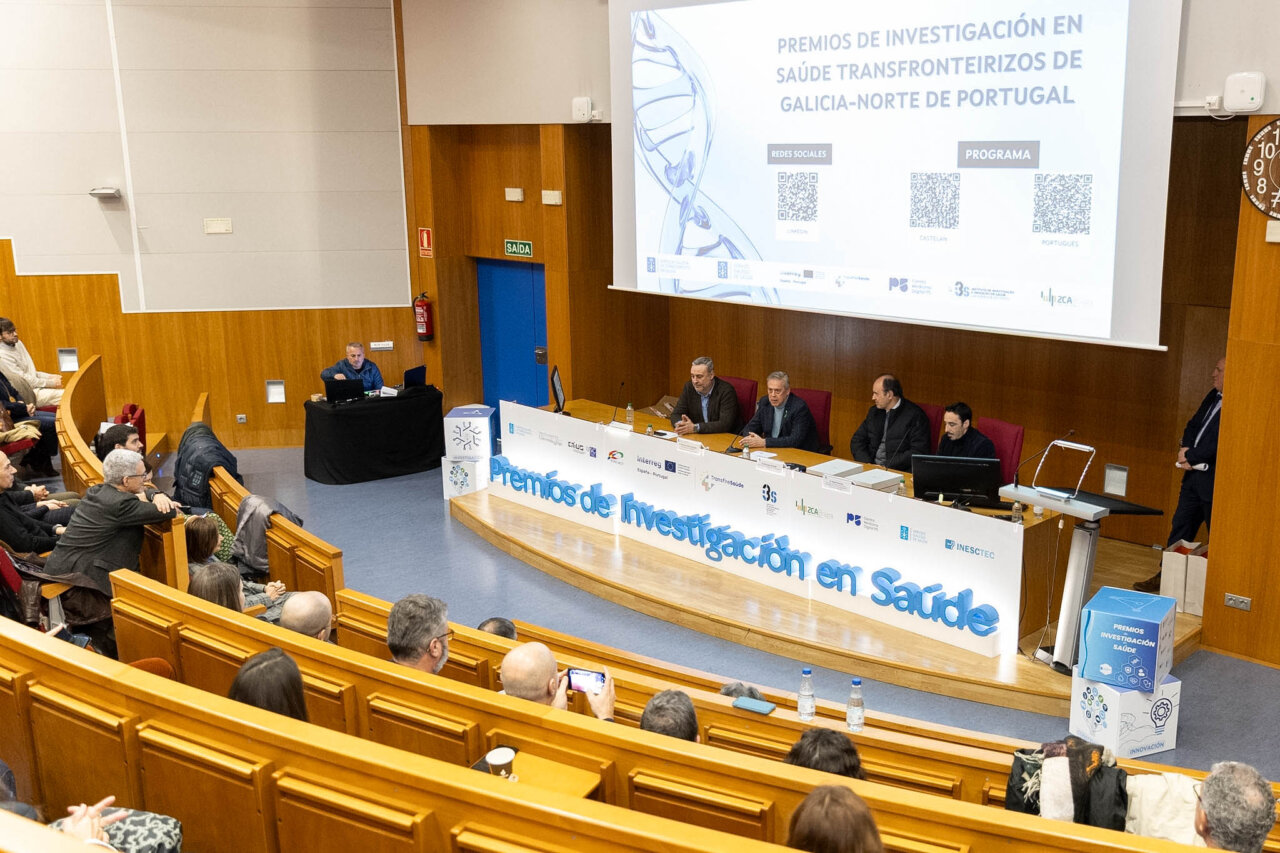 Acto de entrega de premios de investigación en salud en Galicia y Norte de Portugal.