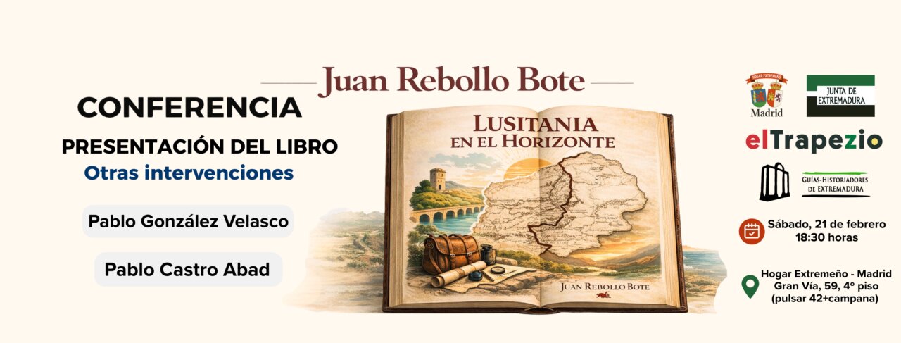 Cartel de presentación del libro Lusitania en el horizonte en Madrid