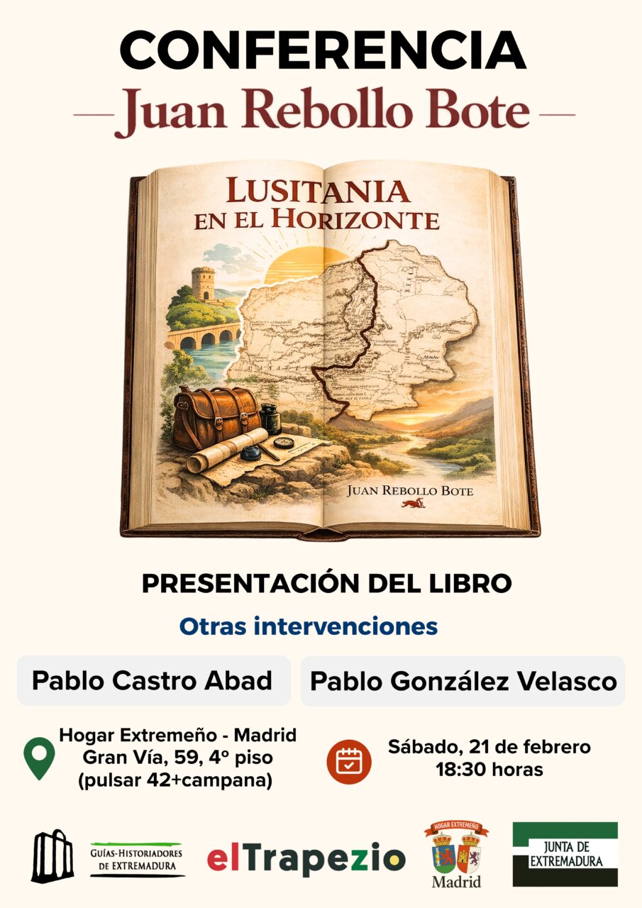 Cartel de presentación del libro Lusitania en el horizonte en Madrid
