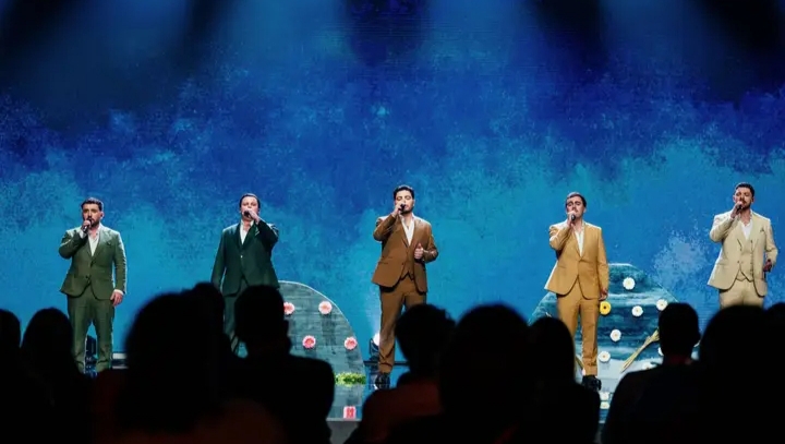 Los Bandidos do Cante actuando en el Festival de Eurovisión 2026