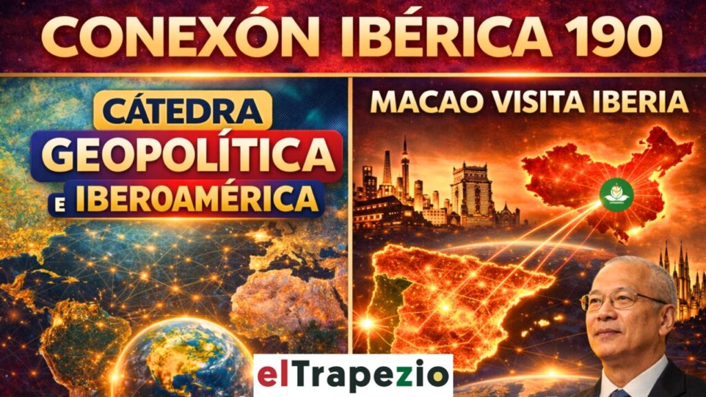 Imagen promocional de Conexión Ibérica 190 con mapas y texto