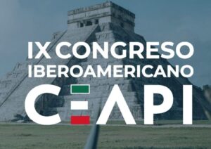 Logo del IX Congreso Iberoamericano de CEAPI frente a una pirámide