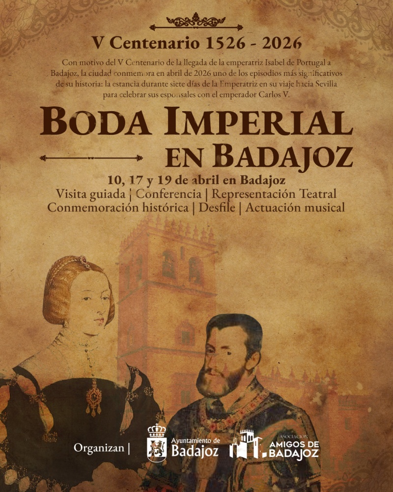 Cartel del V Centenario de la llegada de Isabel de Portugal a Badajoz