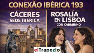 Cartel del programa Conexión Ibérica 193 con Cáceres y Rosalía