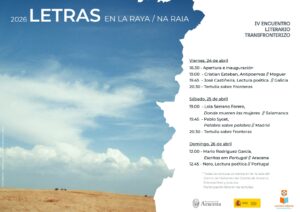 Cartel del encuentro literario Letras en La Raya en Aracena 2026