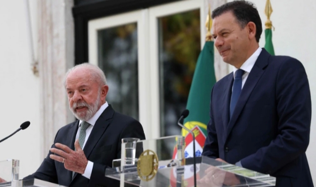 Lula da Silva y António José Seguro en conferencia de prensa en Lisboa