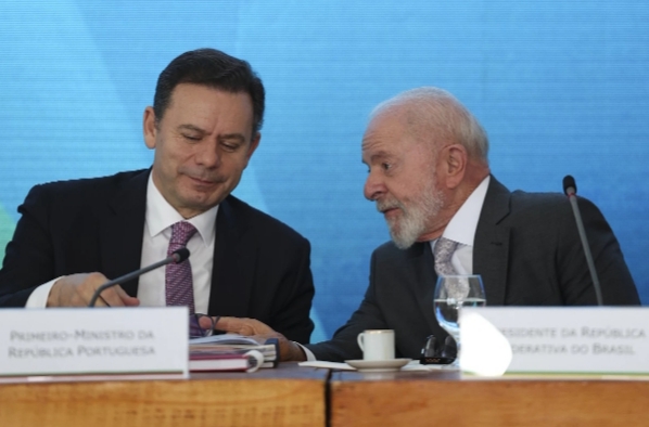 Lula da Silva y el Primer Ministro de Portugal en reunión