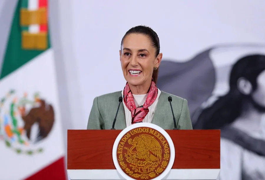Claudia Sheinbaum, presidenta de México, en un evento oficial
