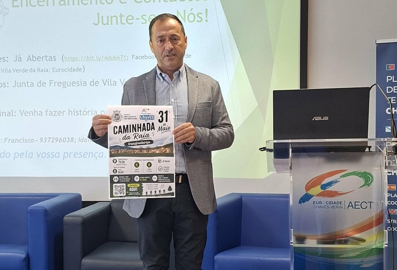 Presentación del evento Caminhada da Raia en Eurocidade Chaves-Verín