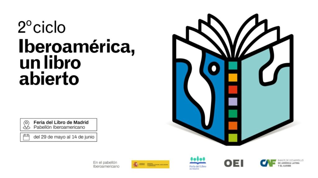 Cartel del ciclo Iberoamérica un libro abierto en la Feria del Libro de Madrid
