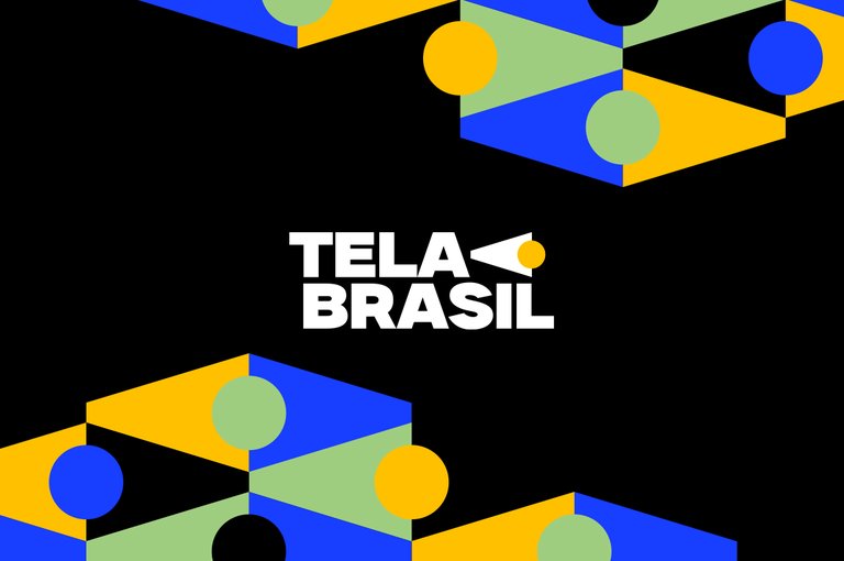 Logo de la plataforma de streaming Tela Brasil con colores vibrantes.