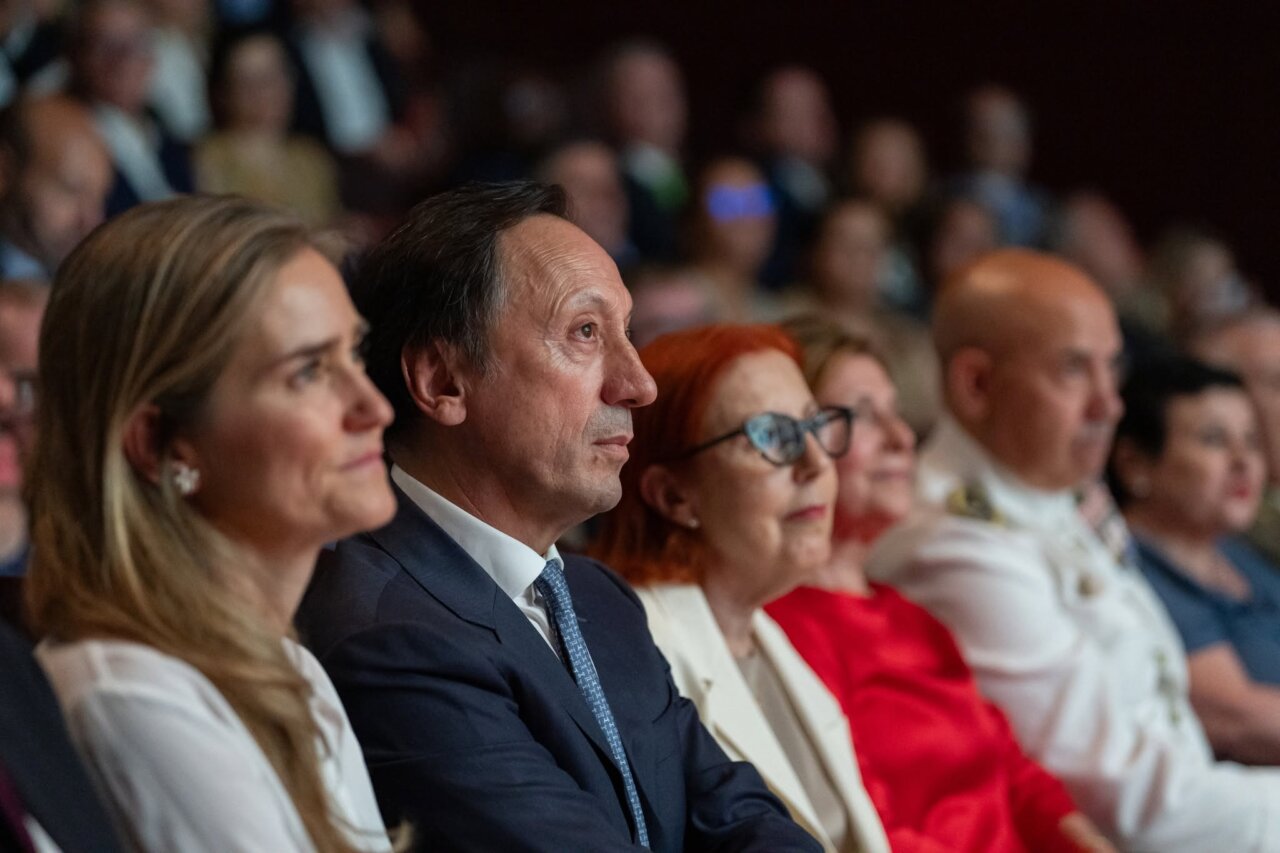 Asistentes en el homenaje a la amistad entre Portugal y España en Madrid