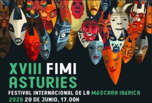 Máscaras tradicionales del Festival Internacional de la Máscara Ibérica en Oviedo
