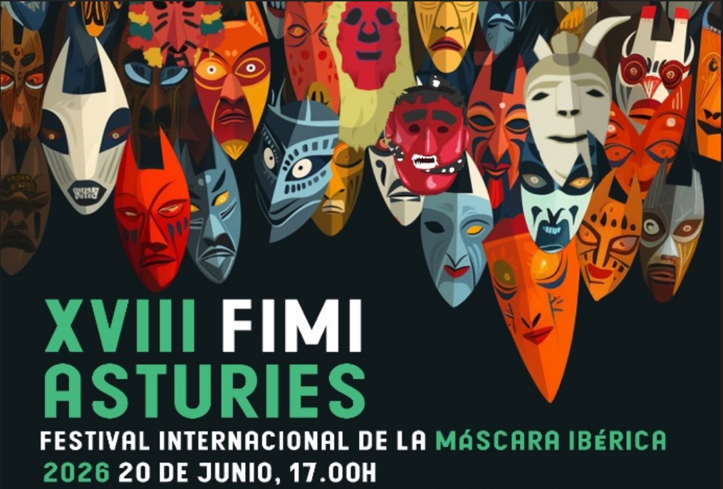 Máscaras tradicionales del Festival Internacional de la Máscara Ibérica en Oviedo