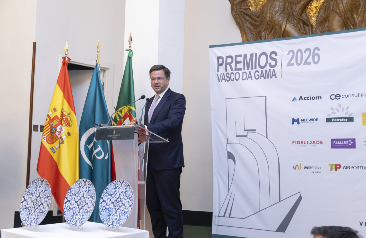 Ministro Adjunto de Portugal hablando en los Premios Vasco da Gama 2026