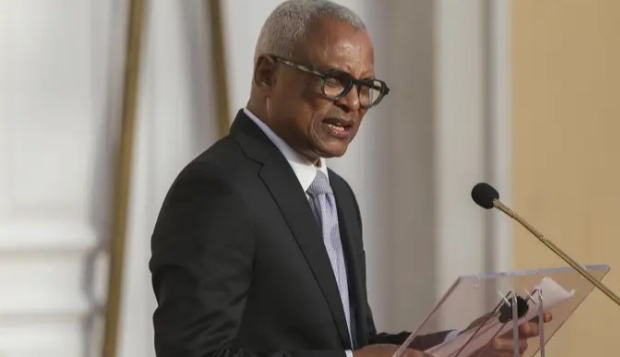 Presidente de Cabo Verde, José Maria Neves, dando un discurso en un evento