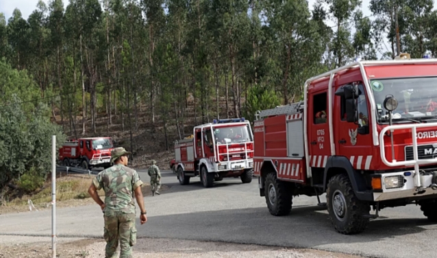Vehículos de emergencia portugueses en Ávila para combatir incendios