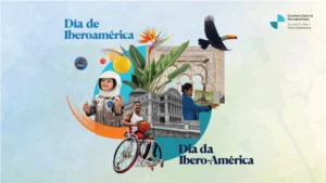 Celebración del Día de Iberoamérica con imágenes de diversidad cultural y unidad.