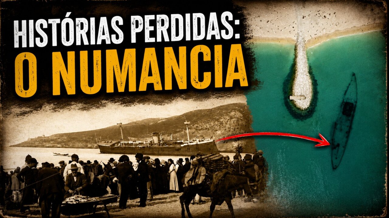 Imagen del naufragio del Numancia en Sesimbra con fondo marino