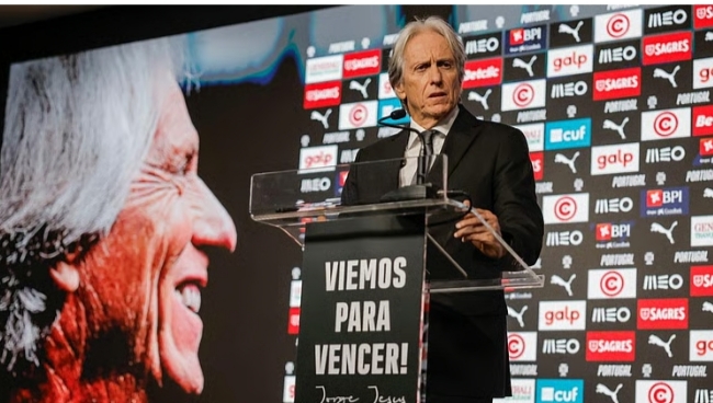 Jorge Jesus en conferencia de prensa como nuevo seleccionador de Portugal