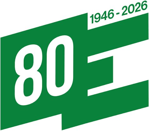 Logo conmemorativo del 80 aniversario de la Unión de Federalistas Europeos