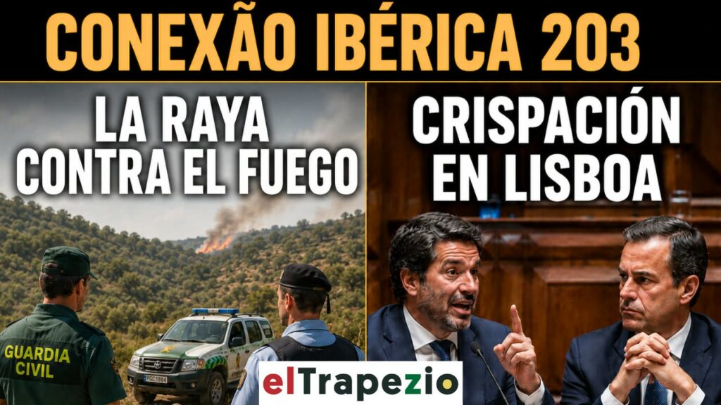 Imagen de la conexión ibérica 203 sobre la crisis en Lisboa y la lucha contra el fuego.