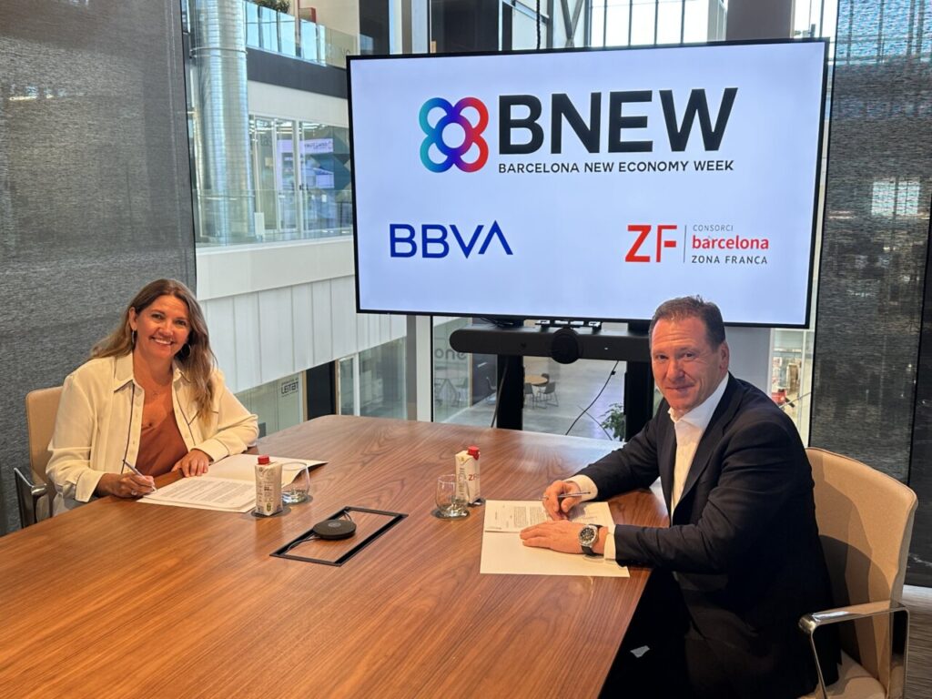 Firma de acuerdo entre BBVA y el Consorci de la Zona Franca de Barcelona para BNEW