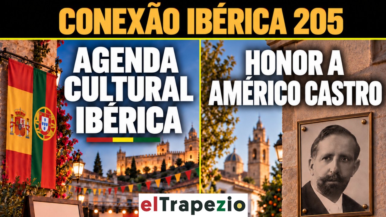 Cartel de la agenda cultural ibérica y homenaje a Américo Castro