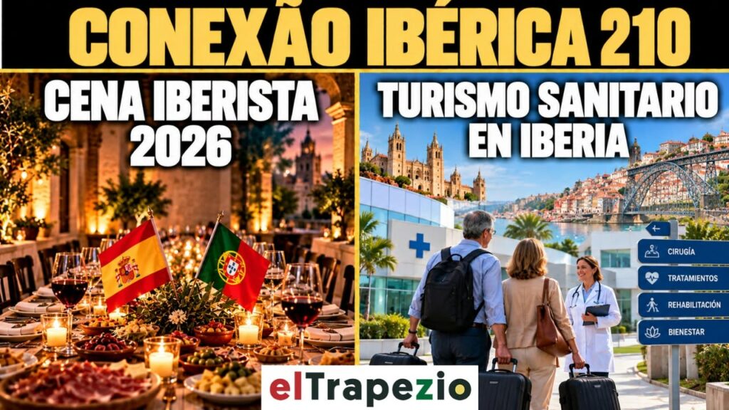 Gráfico de Conexão Ibérica 210 con cena iberista y turismo sanitario en Iberia